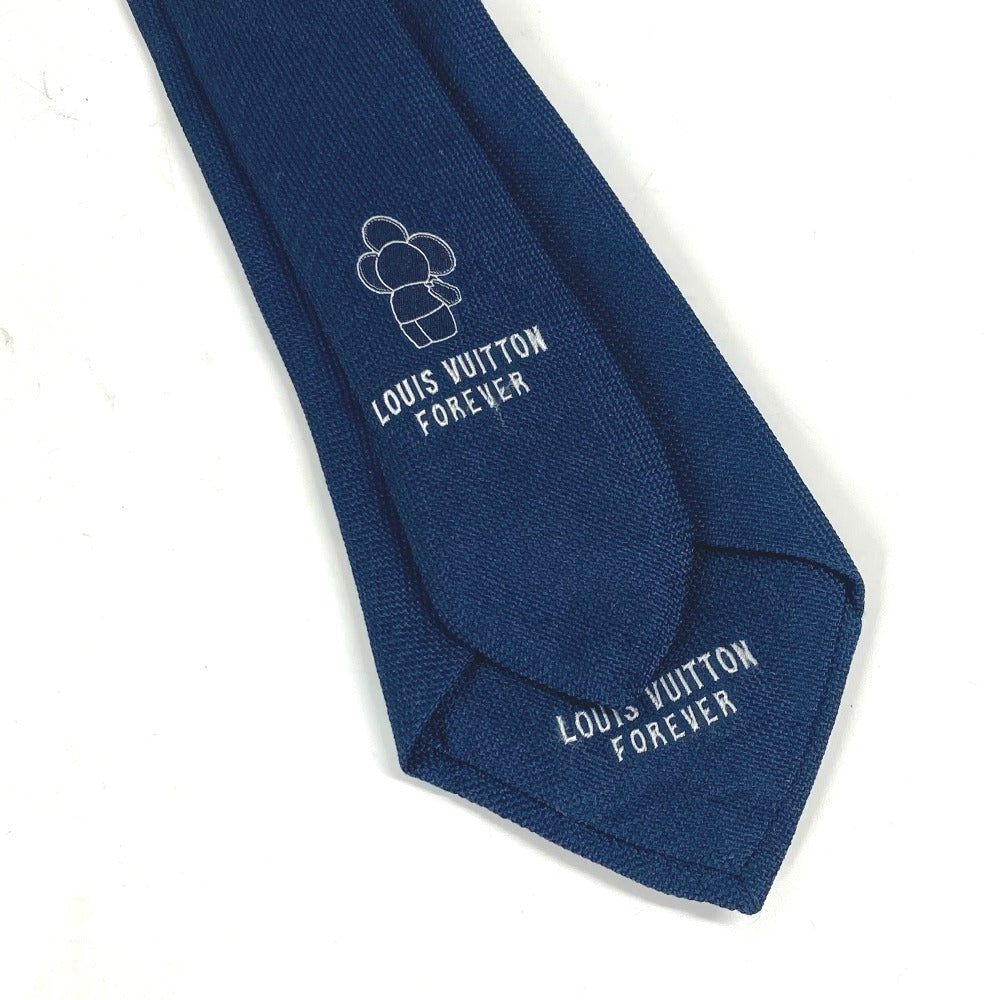 LOUIS VUITTON tie M77007 silk Navy Cravat Vivienne mens