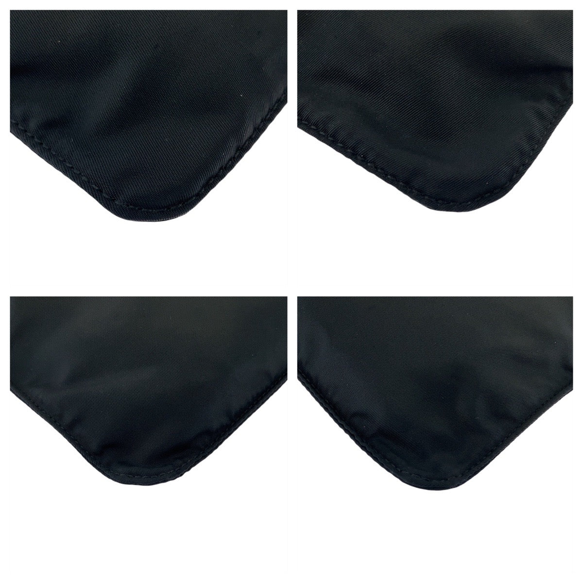 PRADA Shoulder Bag Nylon Black SilverMetal Shoulder Bag pochette Test Triangle With logo Women