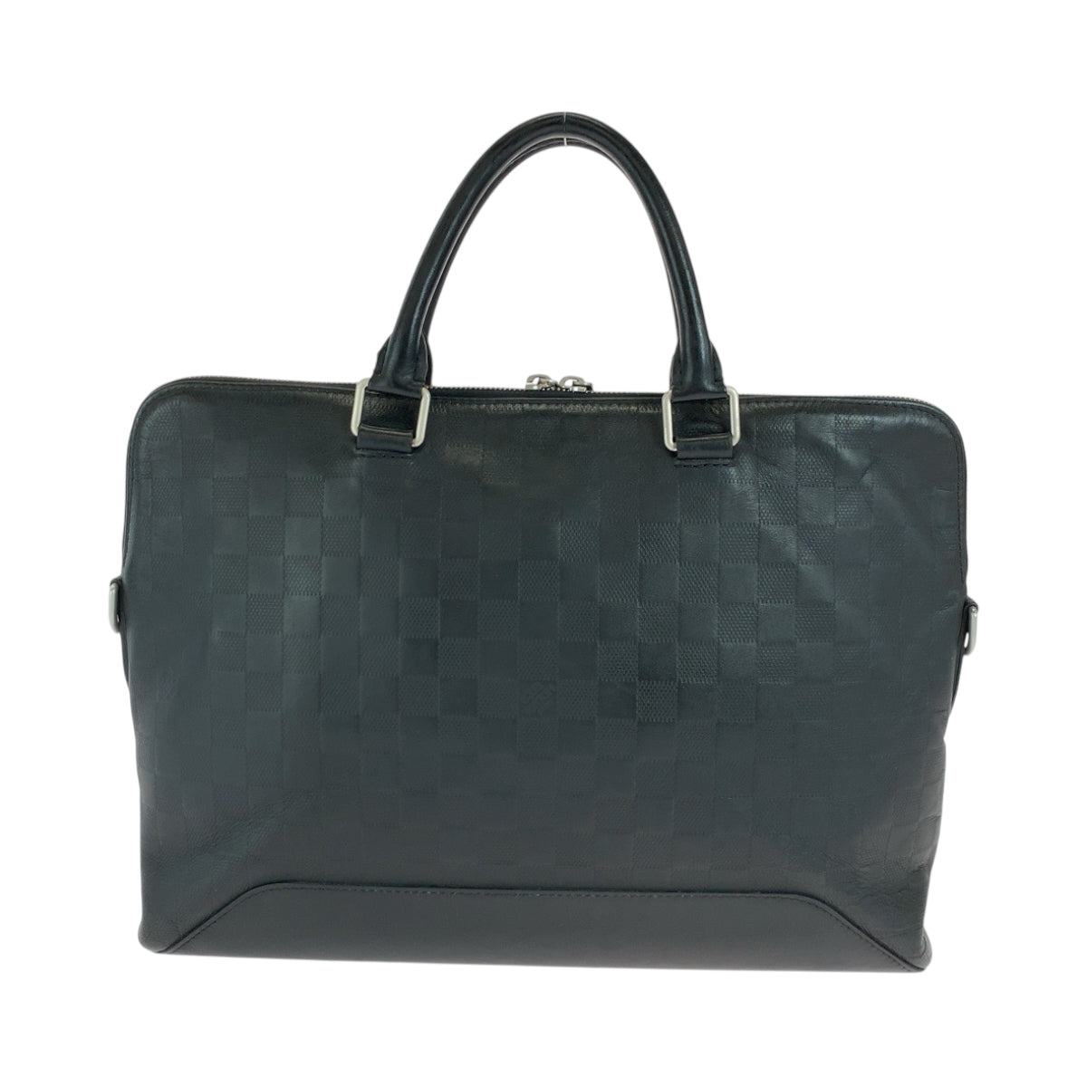LOUIS VUITTON Business bag N41019 leather Black SilverMetal Business bag handbag Damier Anfini Avenue mens