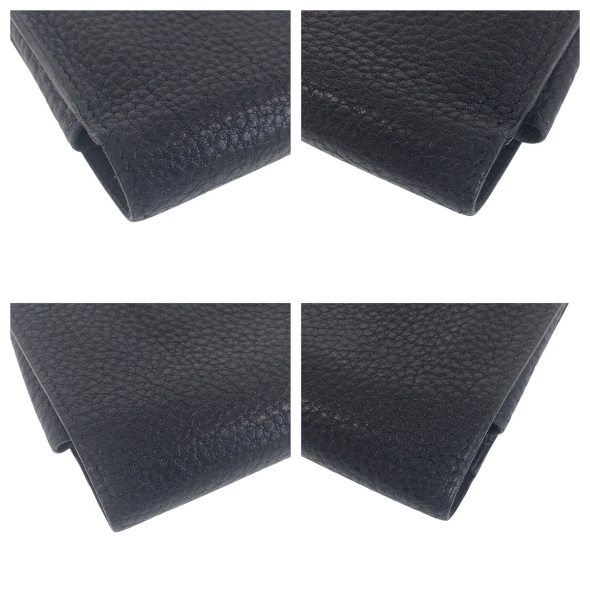 HERMES Long Wallet Purse Taurillon Clemence Black GoldMetal Long Wallet Purse Long wallet unisex Dogon GM mens