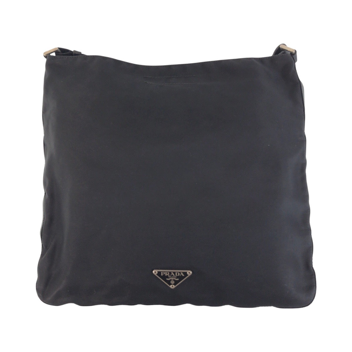 PRADA Shoulder Bag Nylon Black SilverMetal Crossbody Shoulder Bag Messenger Bag Test Triangle With logo Women