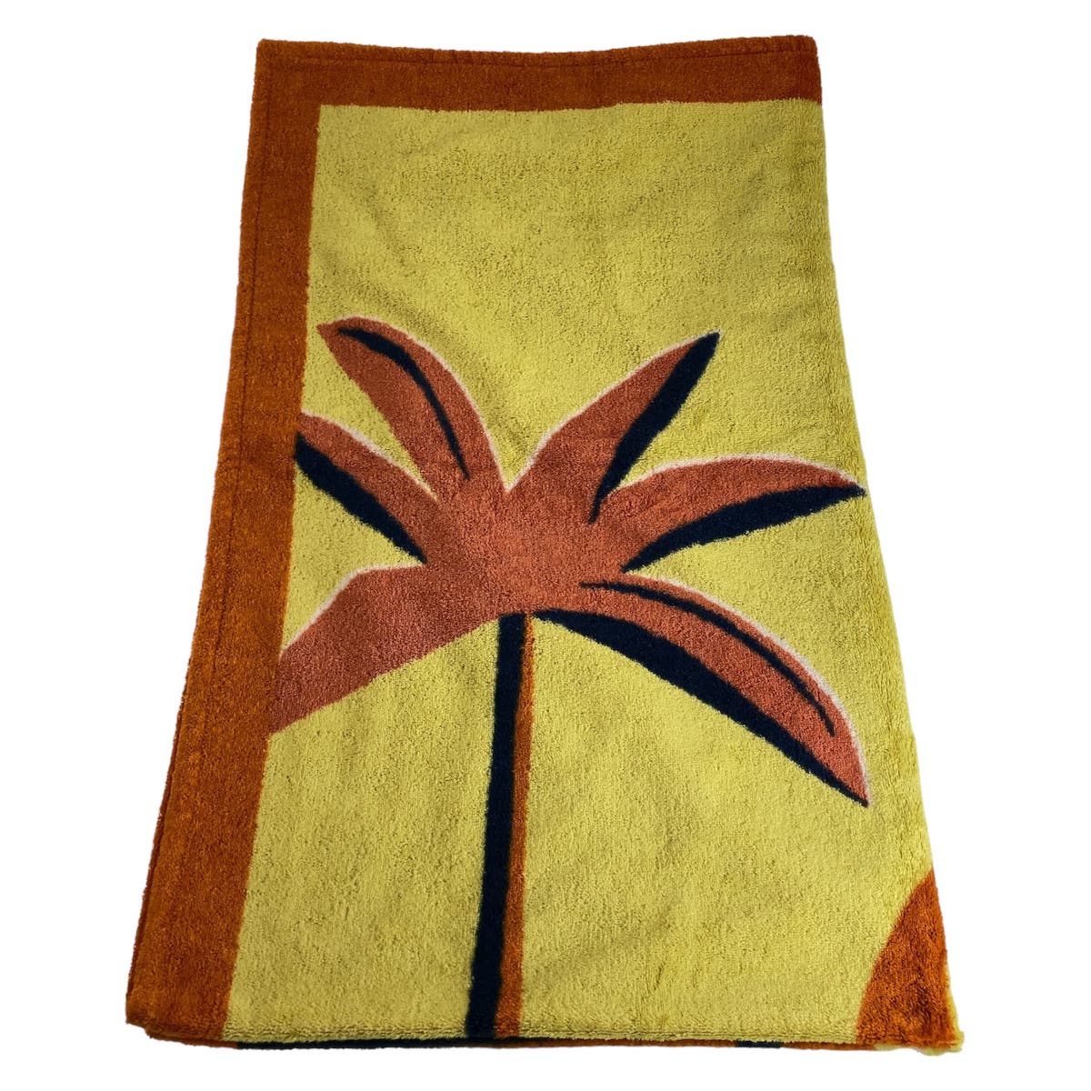 HERMES towel cotton Orange multicolor Beach towel Aprs La Vague Beach towel Women