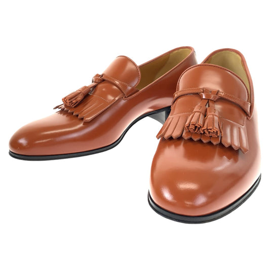 GUCCI loafers 714681 leather Brown brown Loafers Leather Shoes Dress Shoes Tassel mens 6