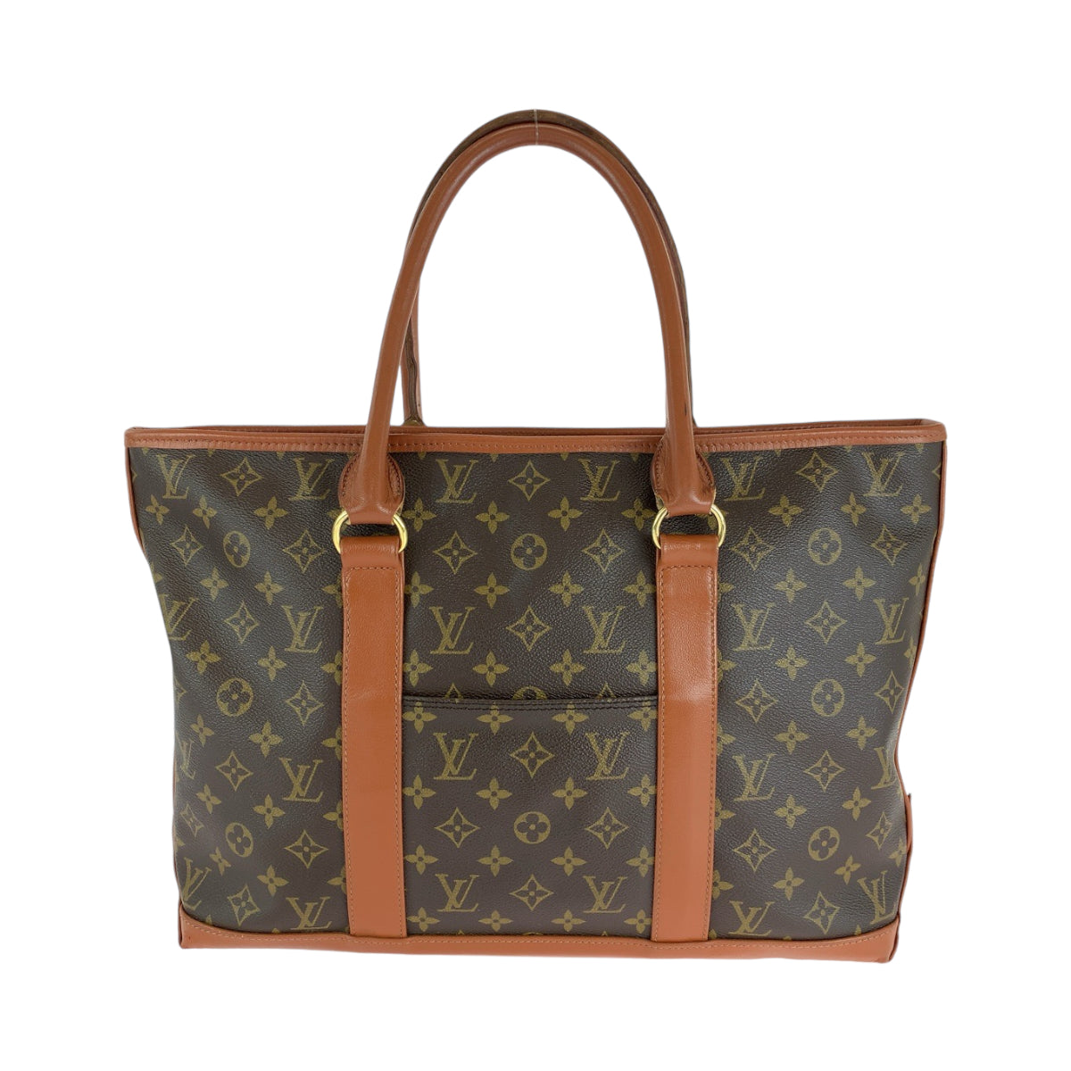 LOUIS VUITTON Tote Bag M42425 PVC Brown Gold Metal Tote Bag Shoulder Bag Monogram Weekend PM mens(Unisex)