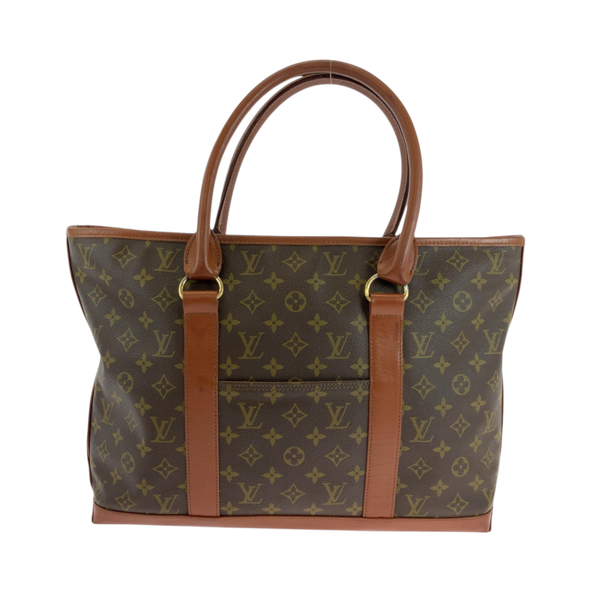 LOUIS VUITTON Tote Bag M42425 PVC Brown Gold Metal Tote Bag Shoulder Bag Monogram Sack Weekend PM mens