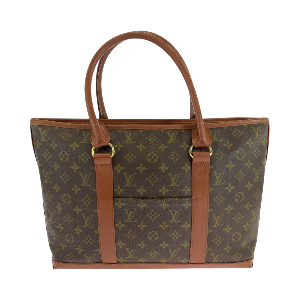 LOUIS VUITTON Tote Bag M42425 PVC Brown Gold Metal Tote Bag Shoulder Bag Monogram Sack Weekend PM mens