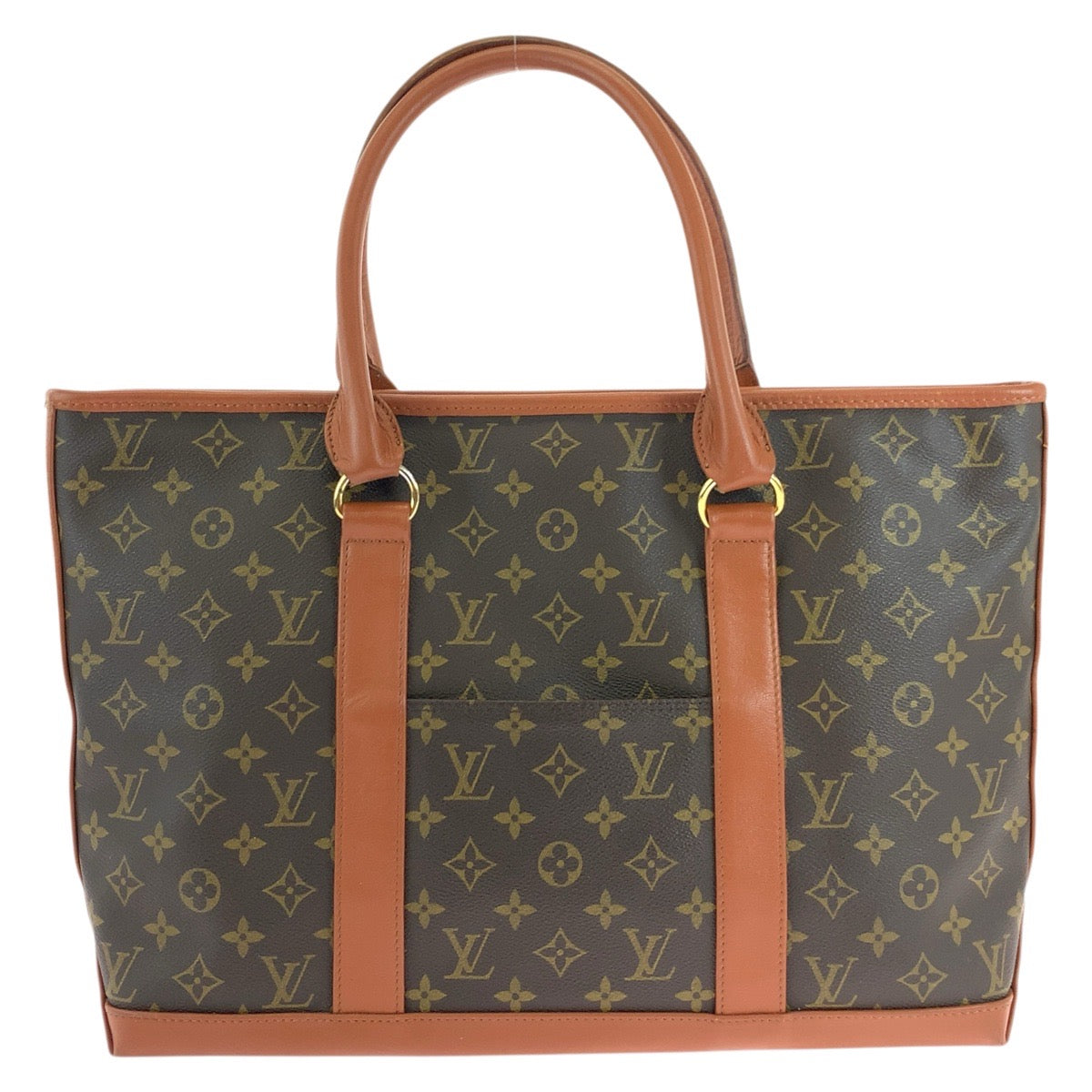 LOUIS VUITTON Tote Bag M42425 PVC, Leather Brown Gold Metal Tote Bag Shoulder Bag Monogram suck weekend Women