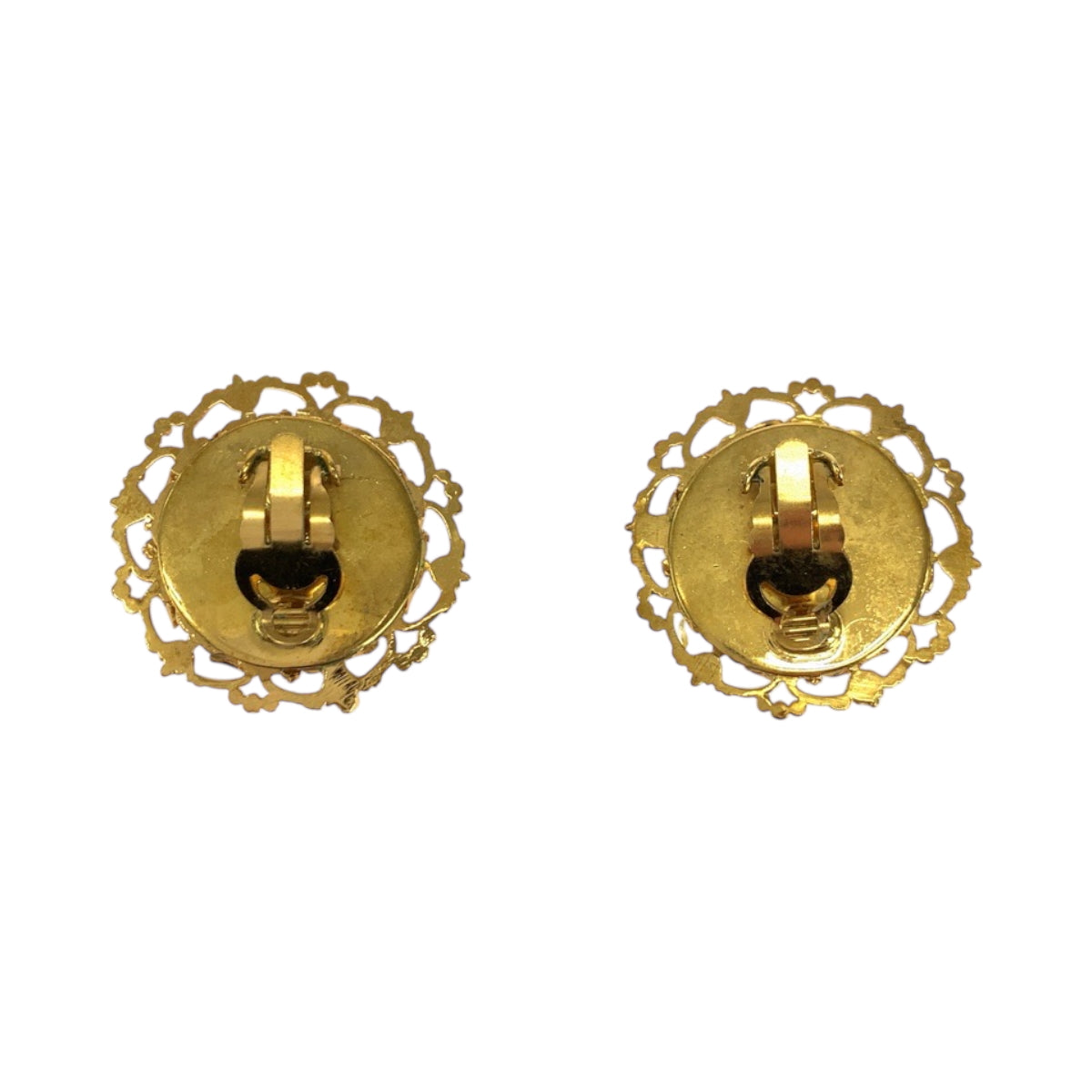CHANEL Earring metal Gold white lava COCO Mark Baroque Pearl Women