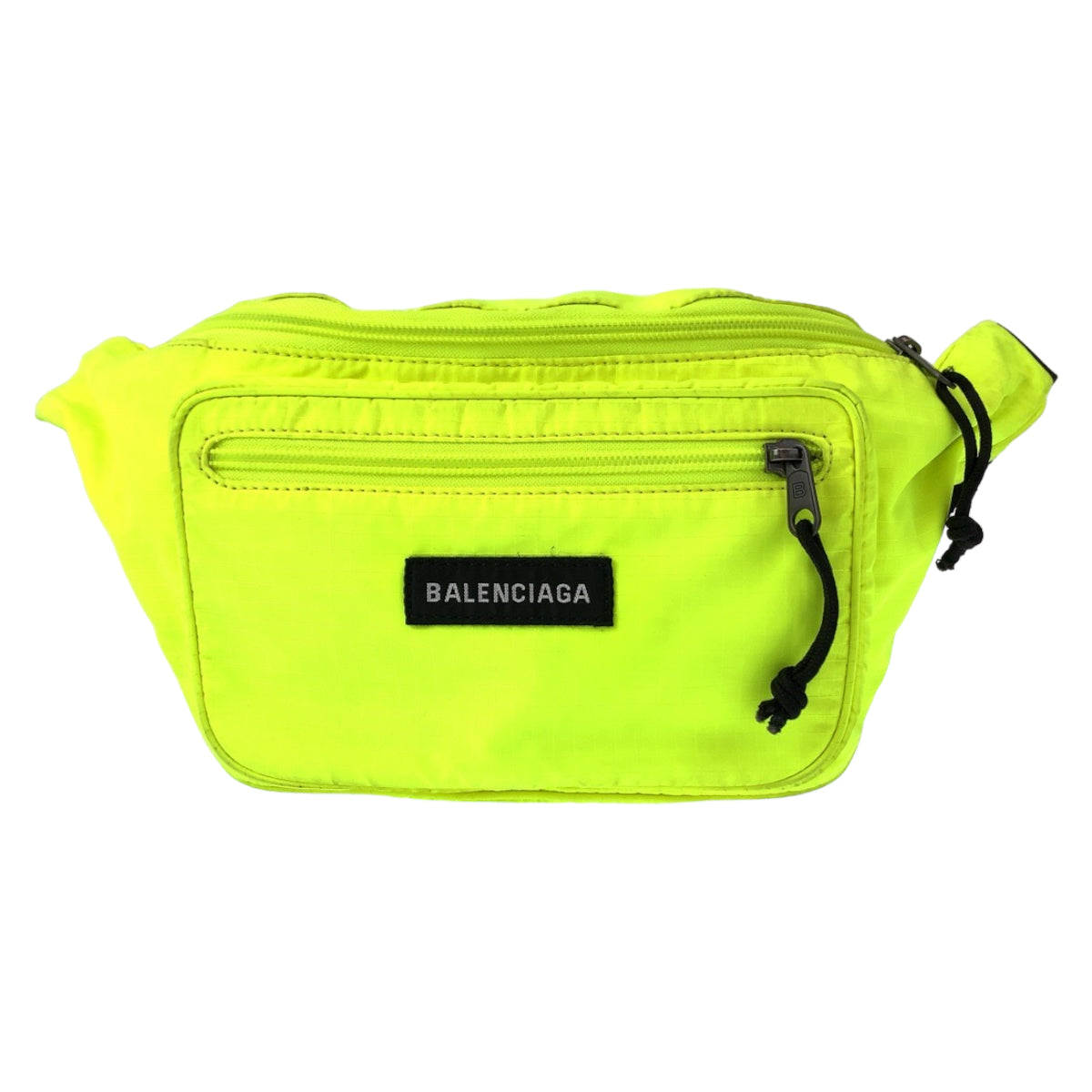 BALENCIAGA Waist bag 482389 Nylon Fluorescent Neon Yellow Black Waist pouch, Sling bag, Bum bag Explorer mens