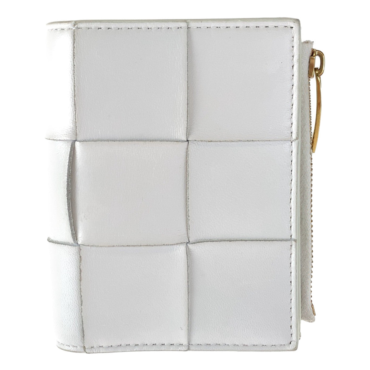 BOTTEGAVENETA Bifold Wallet leather white Folding wallet Compact wallet MAXI INTRECCIATO Women