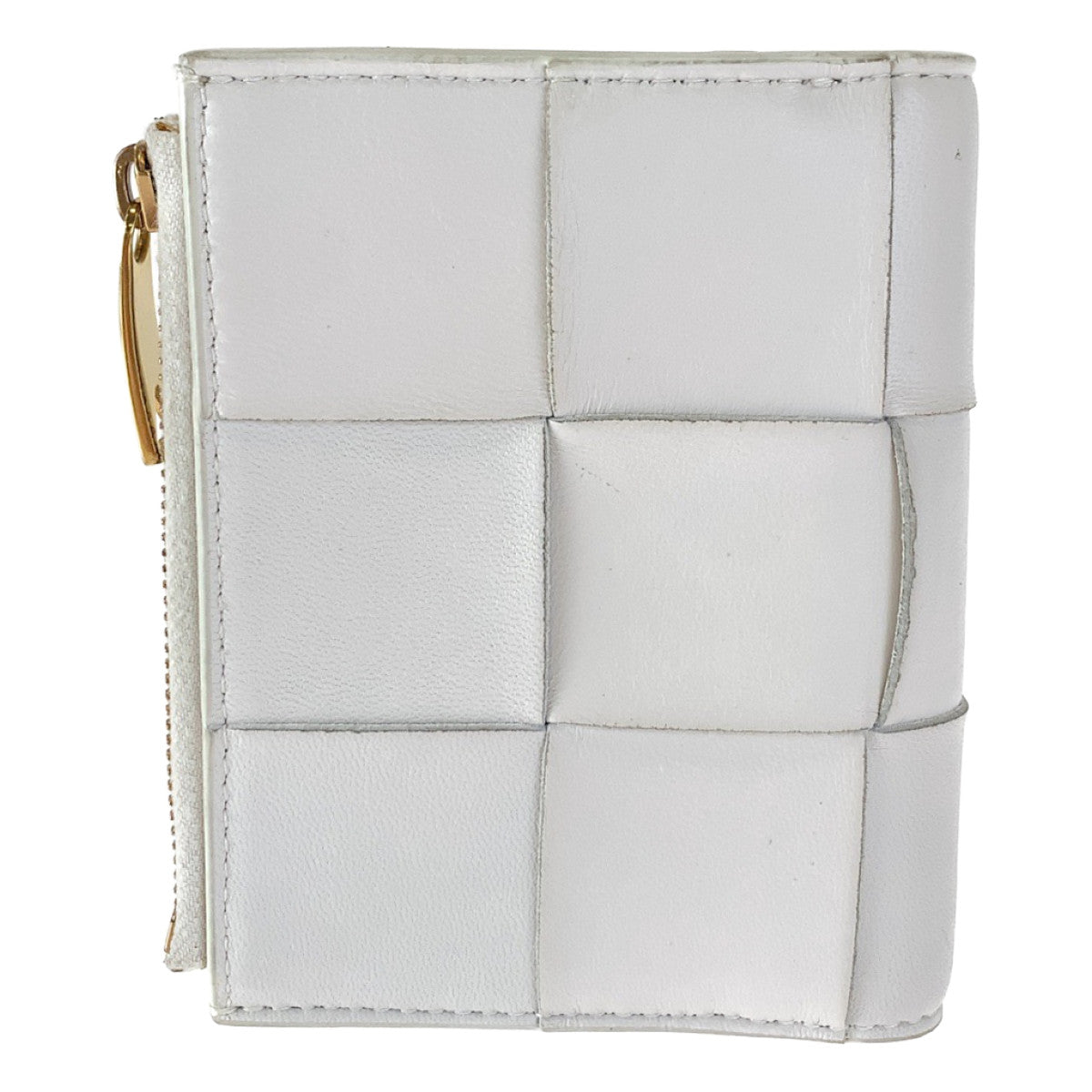 BOTTEGAVENETA Bifold Wallet leather white Folding wallet Compact wallet MAXI INTRECCIATO Women