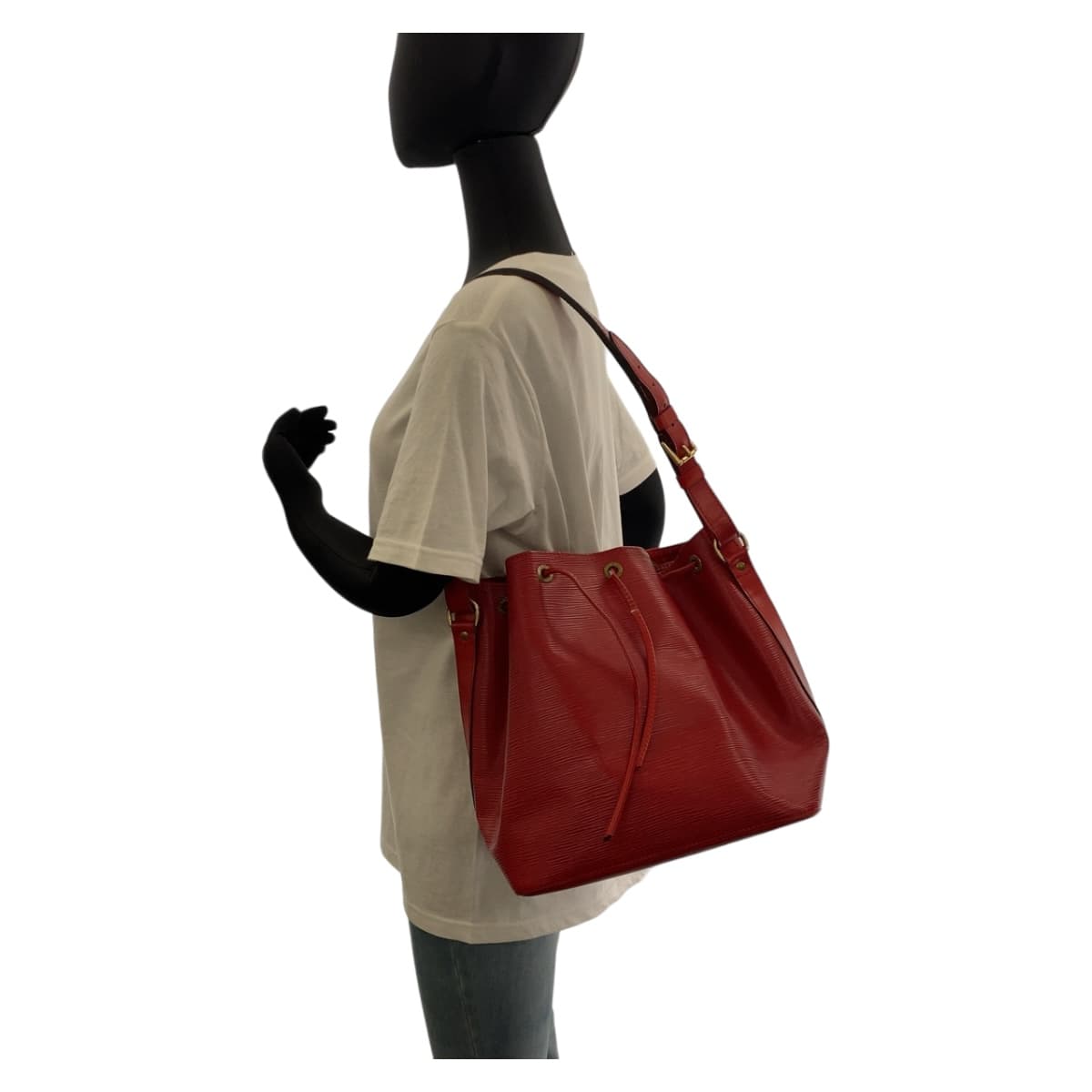 LOUIS VUITTON Shoulder Bag M44107 Epi Leather Red Gold Metal Drawstring bag Shoulder Bag Epi Petit Noe Women