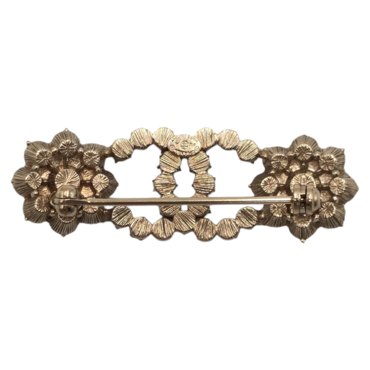 CHANEL Brooch metal gold Rhinestone COCO Mark Women