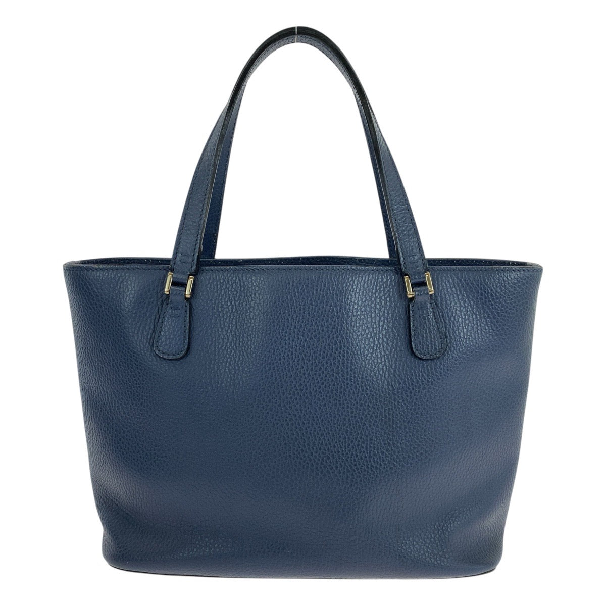 GUCCI Tote Bag 388561 leather Blue GoldMetal Tote Bag Shoulder Bag Interlocking Women