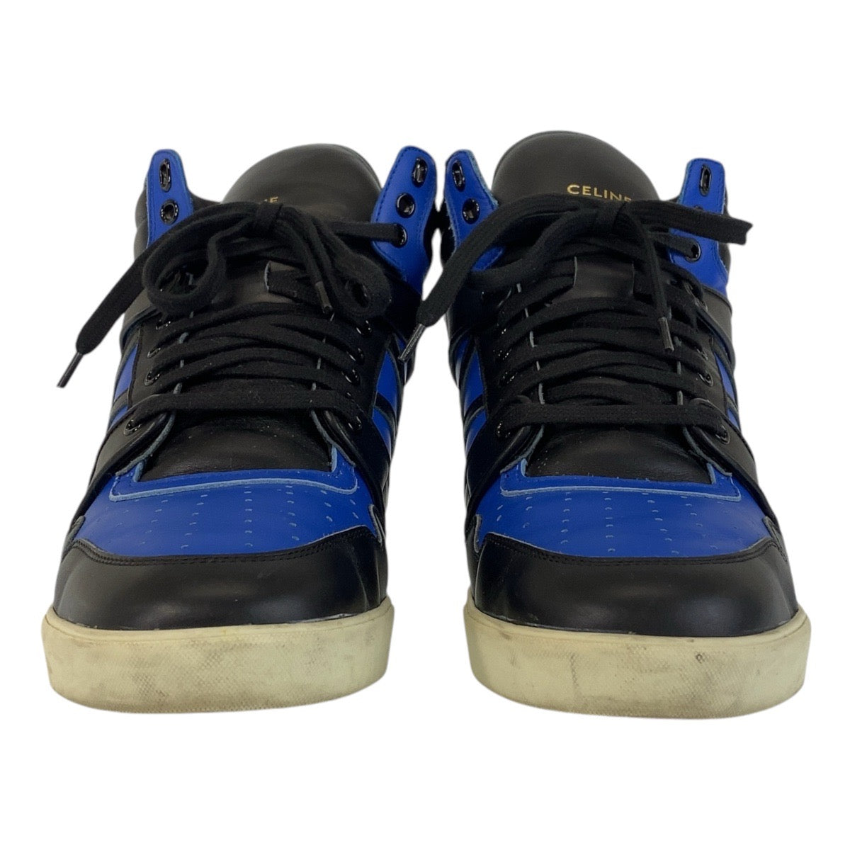 CELINE sneakers leather Blue Black Black sneakers mens 43