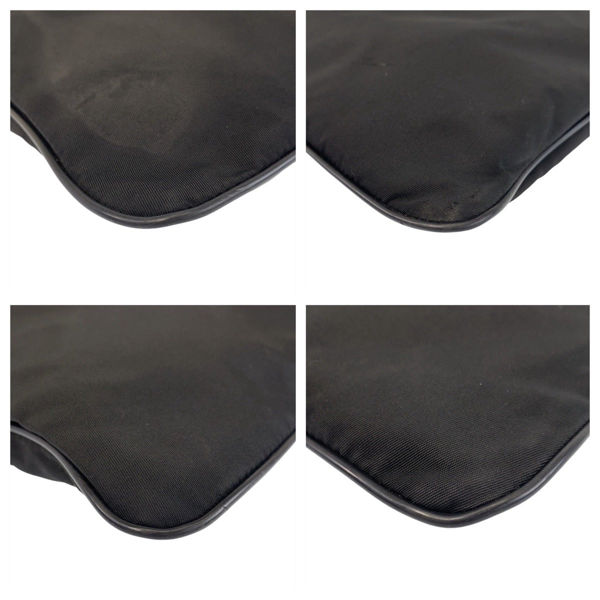 PRADA Shoulder Bag Nylon Black SilverMetal Shoulder Bag Messenger bag Testo Saffiano leather Triangle With logo mens