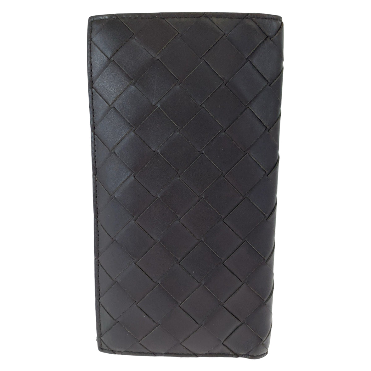 BOTTEGAVENETA Long Wallet Purse PO2255077B Calfskin Brown Long Wallet Purse MAXI INTRECCIATO mens