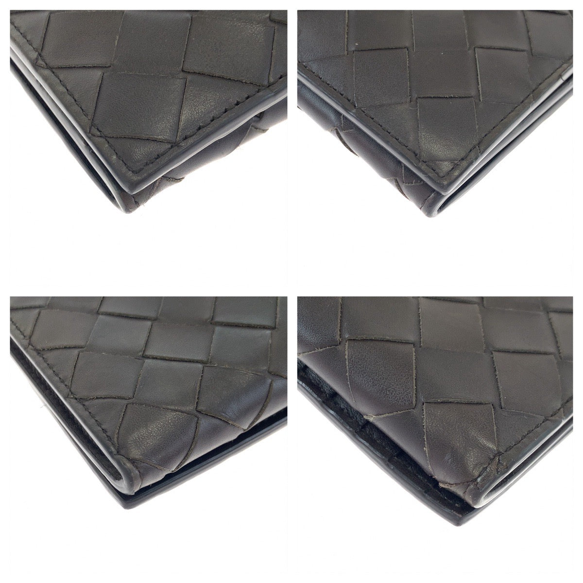 BOTTEGAVENETA Long Wallet Purse PO2255077B Calfskin Brown Long Wallet Purse MAXI INTRECCIATO mens
