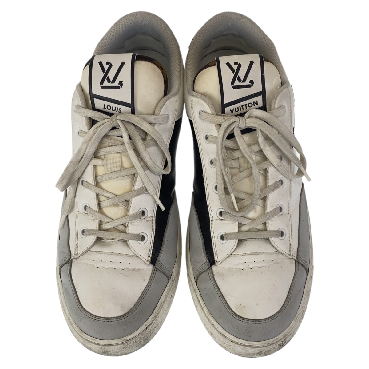 LOUIS VUITTON sneakers leather white white multicolor Low-cut sneakers with LV logo Charlie line mens 11