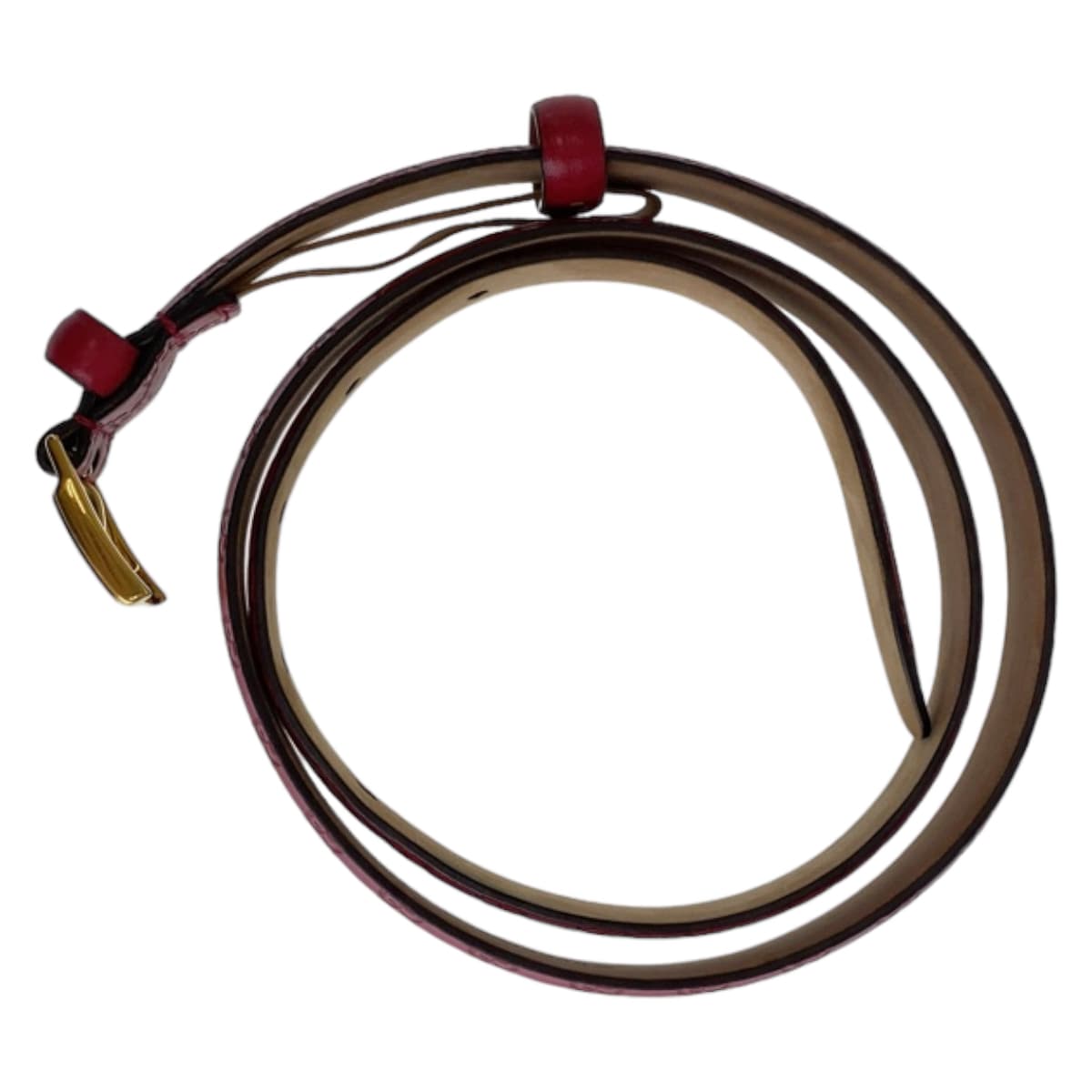 GUCCI belt 269813 leather Red Belts Unisex Guccisima mens 34