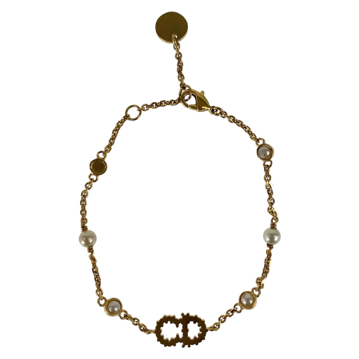 Dior bracelet metal gold CD logo