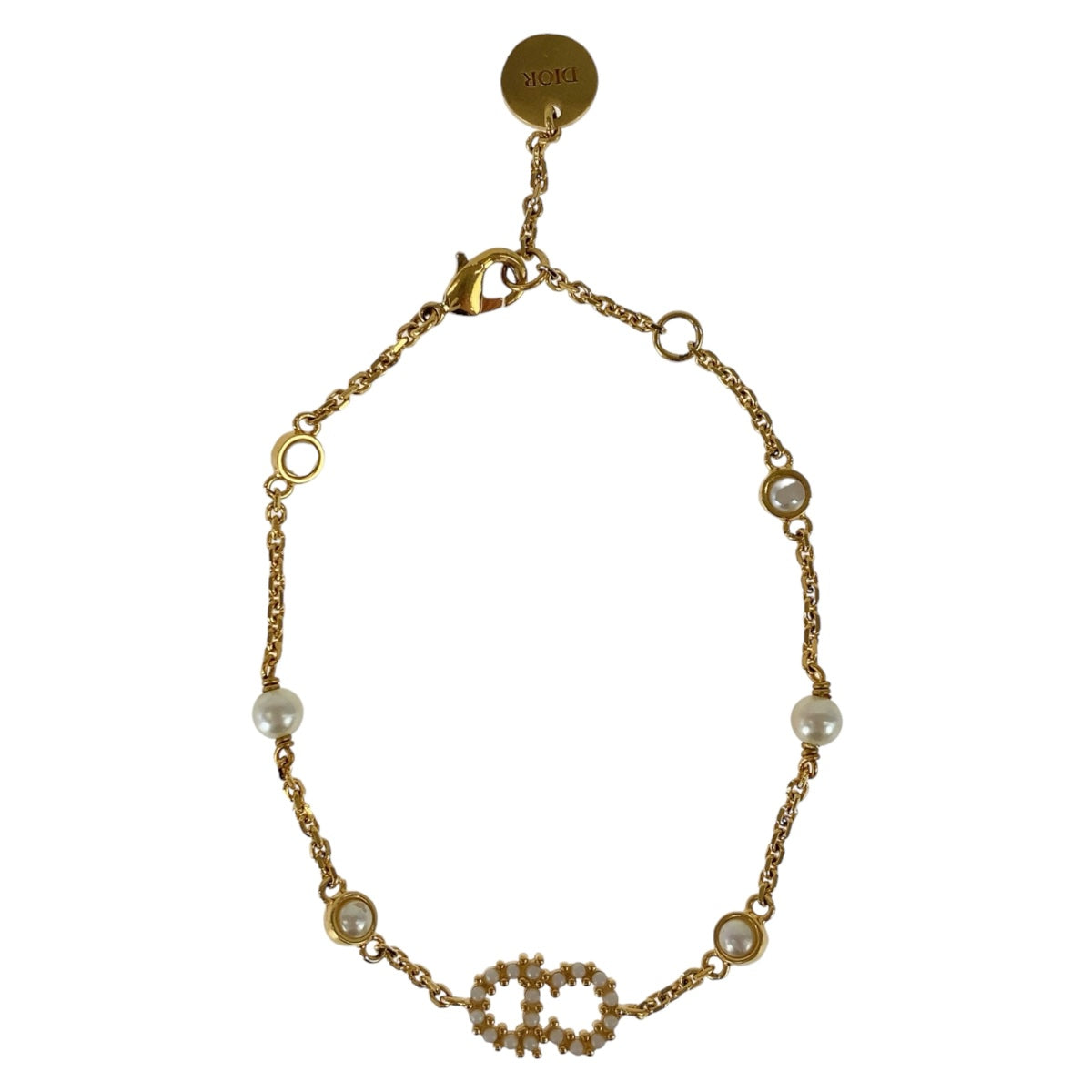 Dior bracelet metal gold CD logo