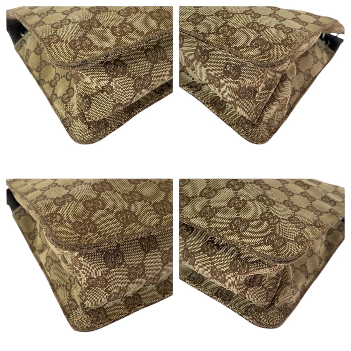 GUCCI Shoulder Bag 120841 GG canvas Brown Silver Metal Shoulder Bag pochette Women