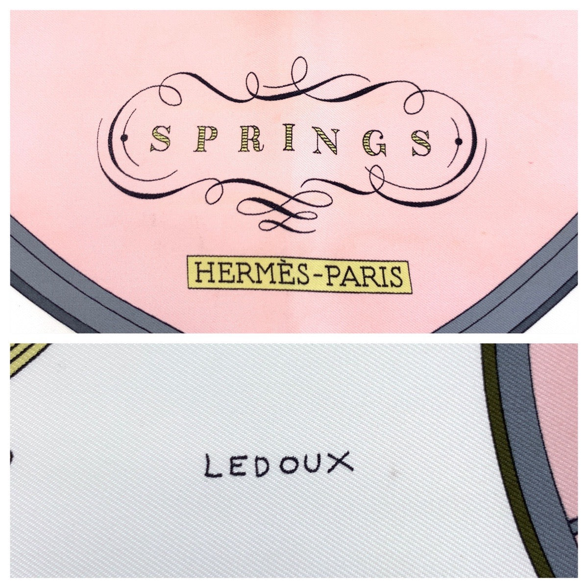 HERMES scarf silk pink Scarf Large Scarf SPRINGS Carre90 Women