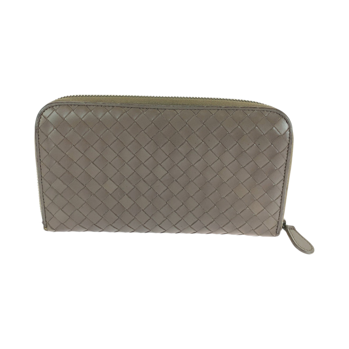 BOTTEGAVENETA Long Wallet Purse V4651 Calfskin Brown Long Wallet Purse Zip Around INTRECCIATO mens