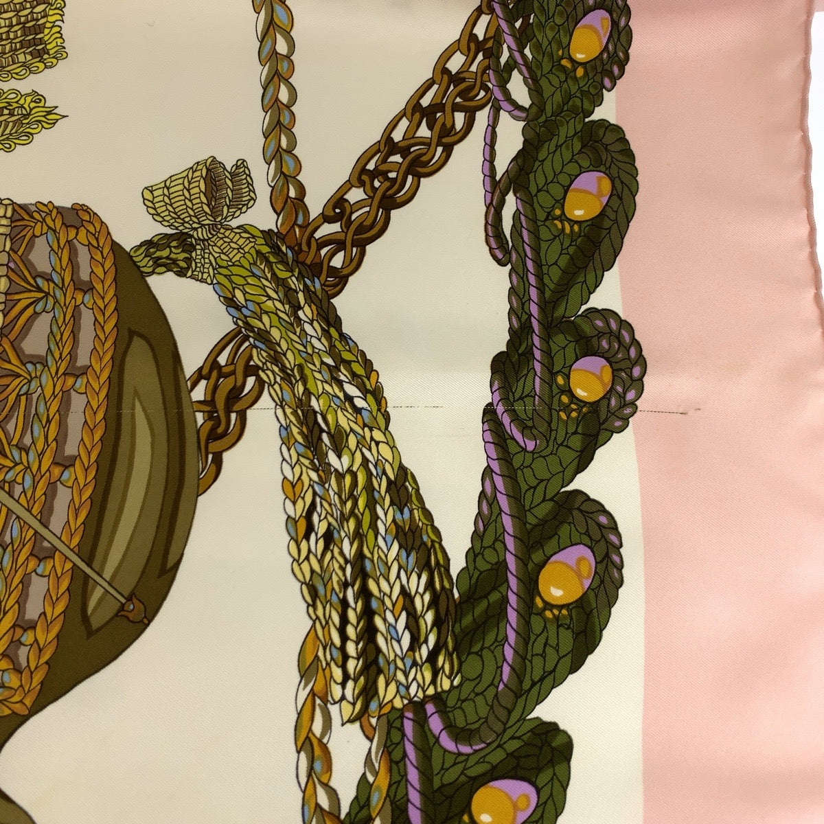 HERMES scarf silk Pink multicolor Scarf Large Scarf Timpanist Carre90 Women