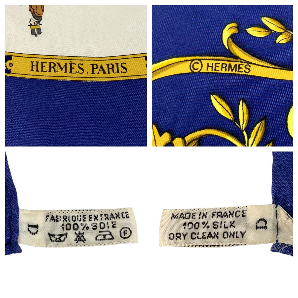 HERMES scarf silk Blue multicolor Scarf Large Scarf La Promenade de Longchamps Carre90 Women
