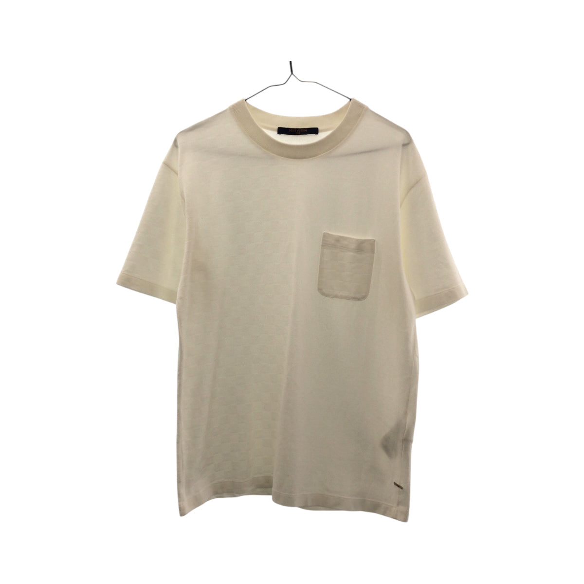 LOUIS VUITTON Short sleeve T-shirt RM211Q VHI HJY40W cotton white 21Stainless Steel Half Damier M