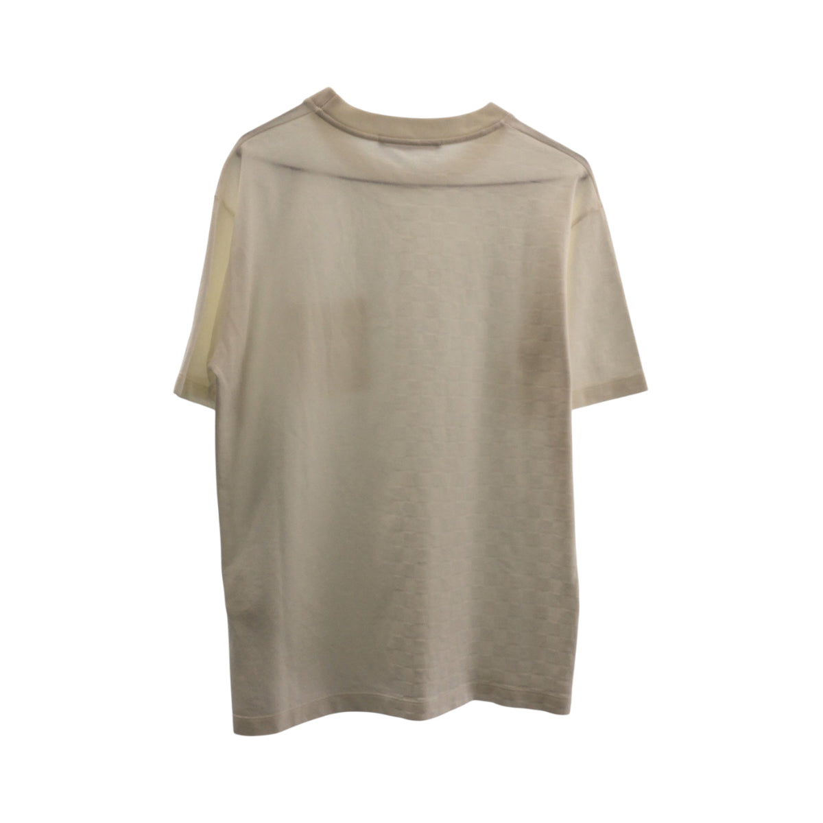 LOUIS VUITTON Short sleeve T-shirt RM211Q VHI HJY40W cotton white 21Stainless Steel Half Damier M
