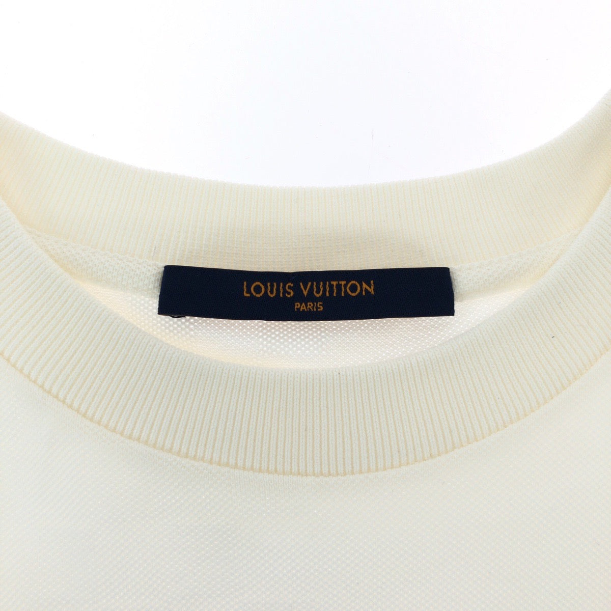 LOUIS VUITTON Short sleeve T-shirt RM211Q VHI HJY40W cotton white 21Stainless Steel Half Damier M