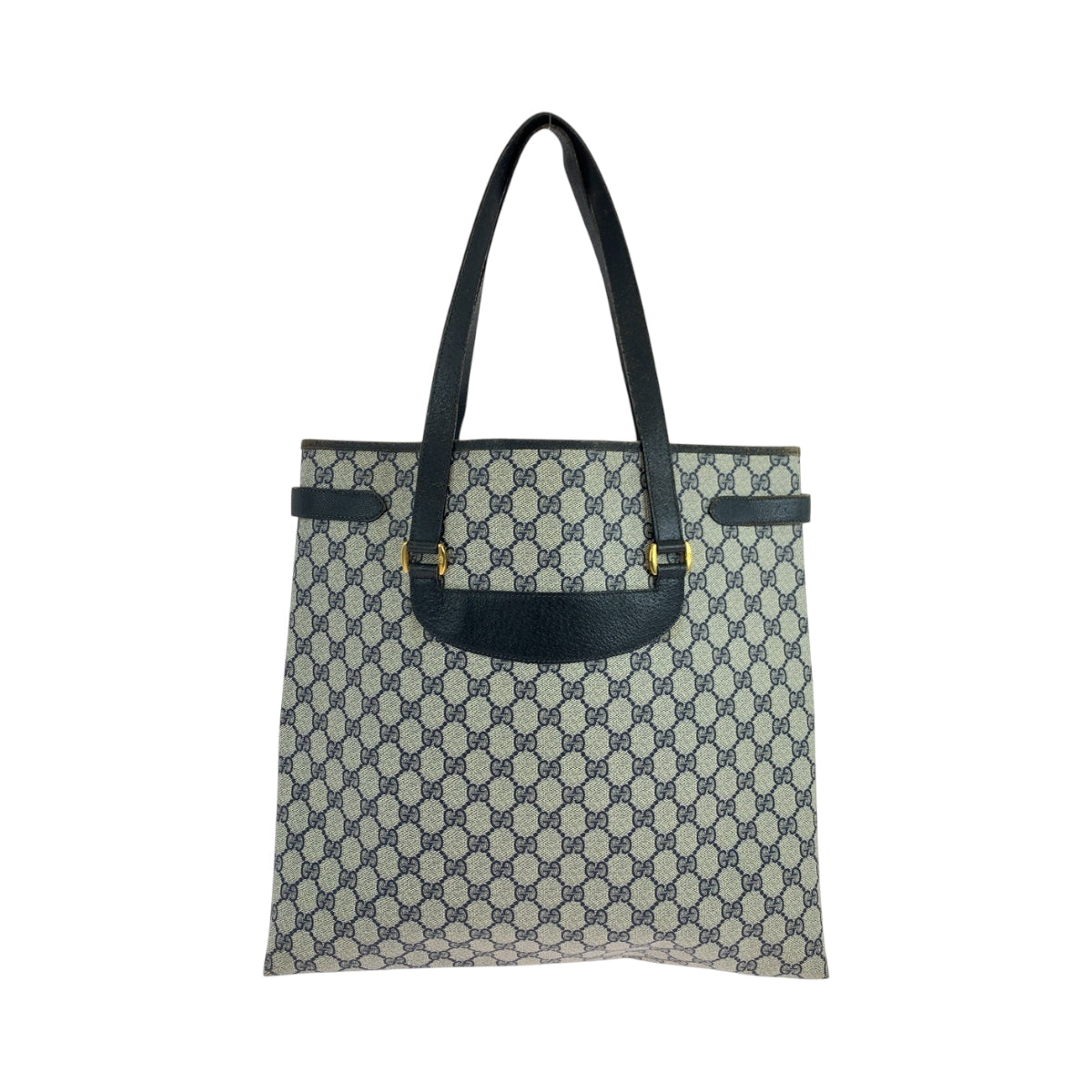 GUCCI Tote Bag 39 02 061 GG Supreme Canvas Gray navy Tote Bag Shoulder Bag Old Gucci Women