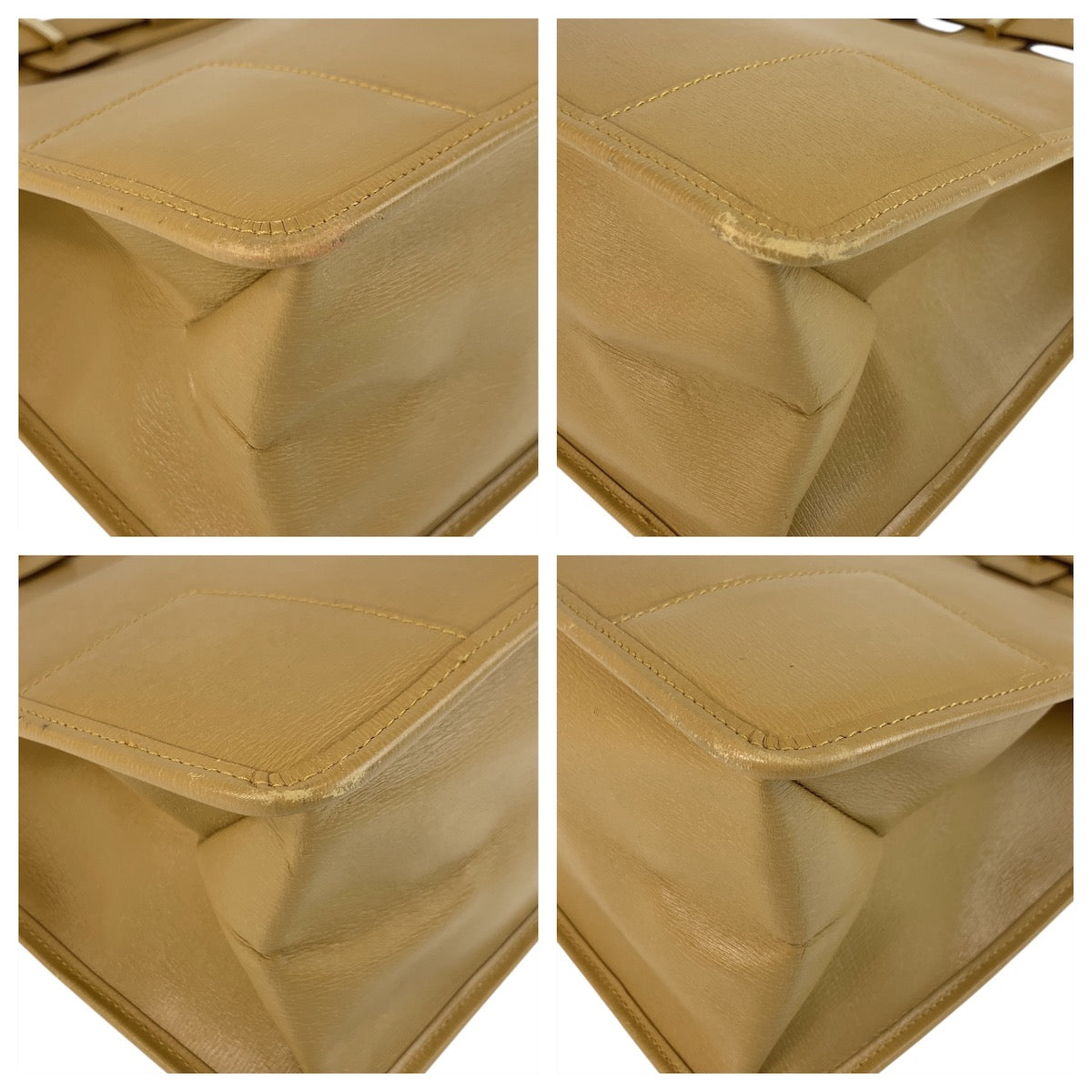 GUCCI Business bag 002 1090 leather Beige Gold Metal Business bag Tote Bag Women