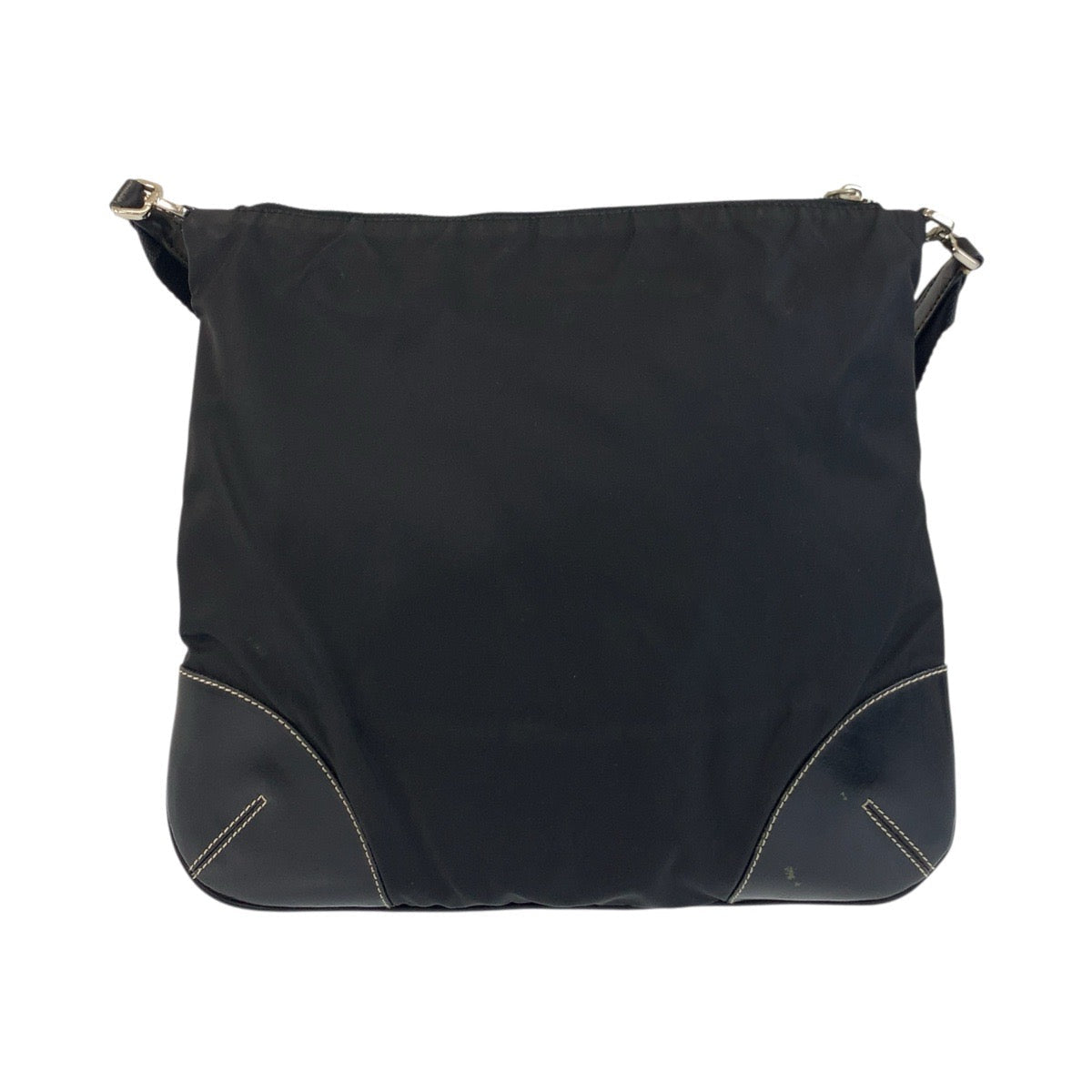 PRADA Shoulder Bag Nylon, Leather Black SilverMetal Shoulder Bag pochette Test Triangle With logo Women
