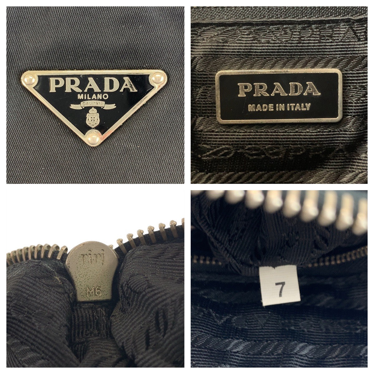 PRADA Shoulder Bag Nylon, Leather Black SilverMetal Shoulder Bag pochette Test Triangle With logo Women