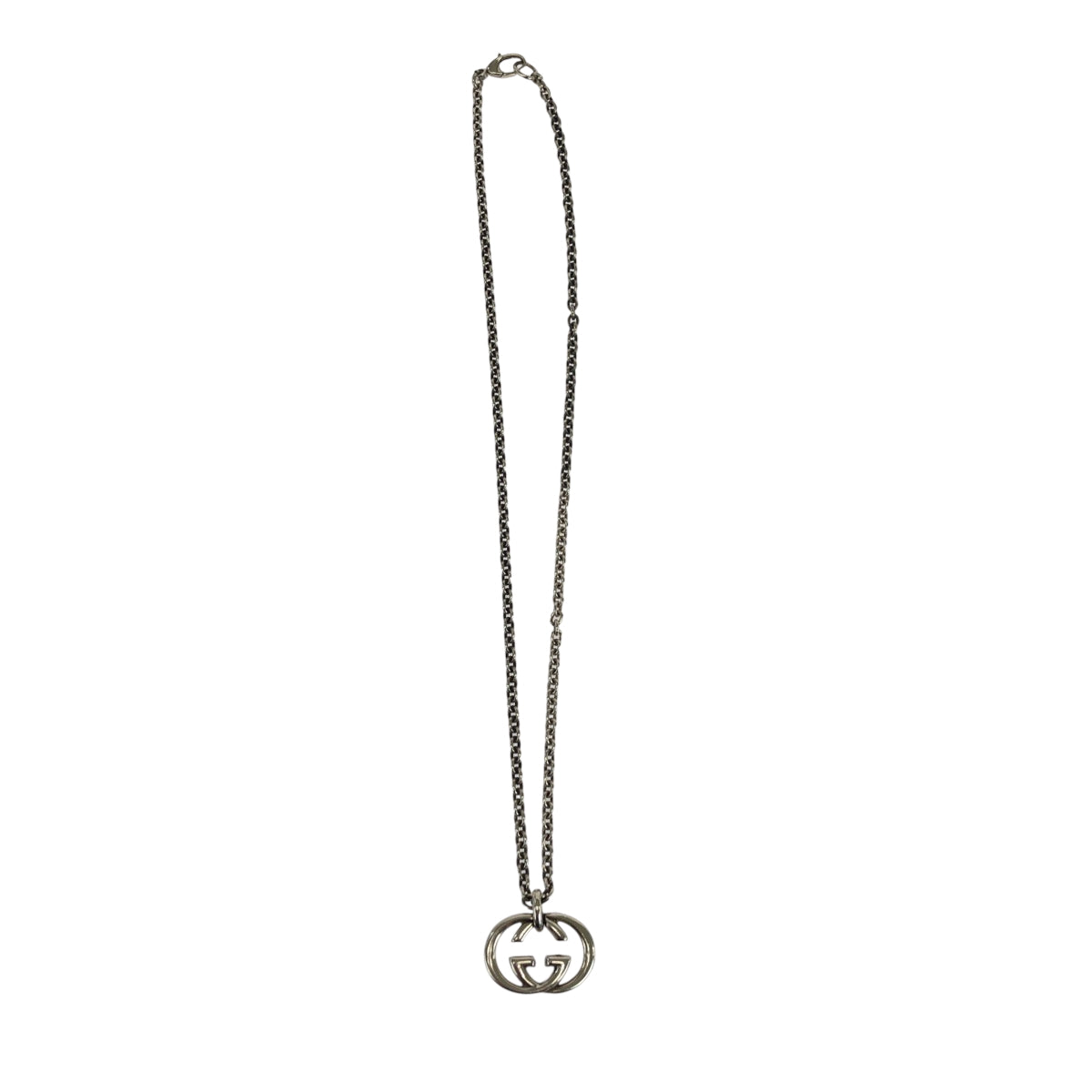 GUCCI Necklace SV925 Silver Silver Interlocking