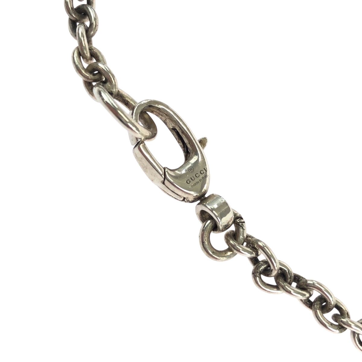 GUCCI Necklace SV925 Silver Silver Interlocking