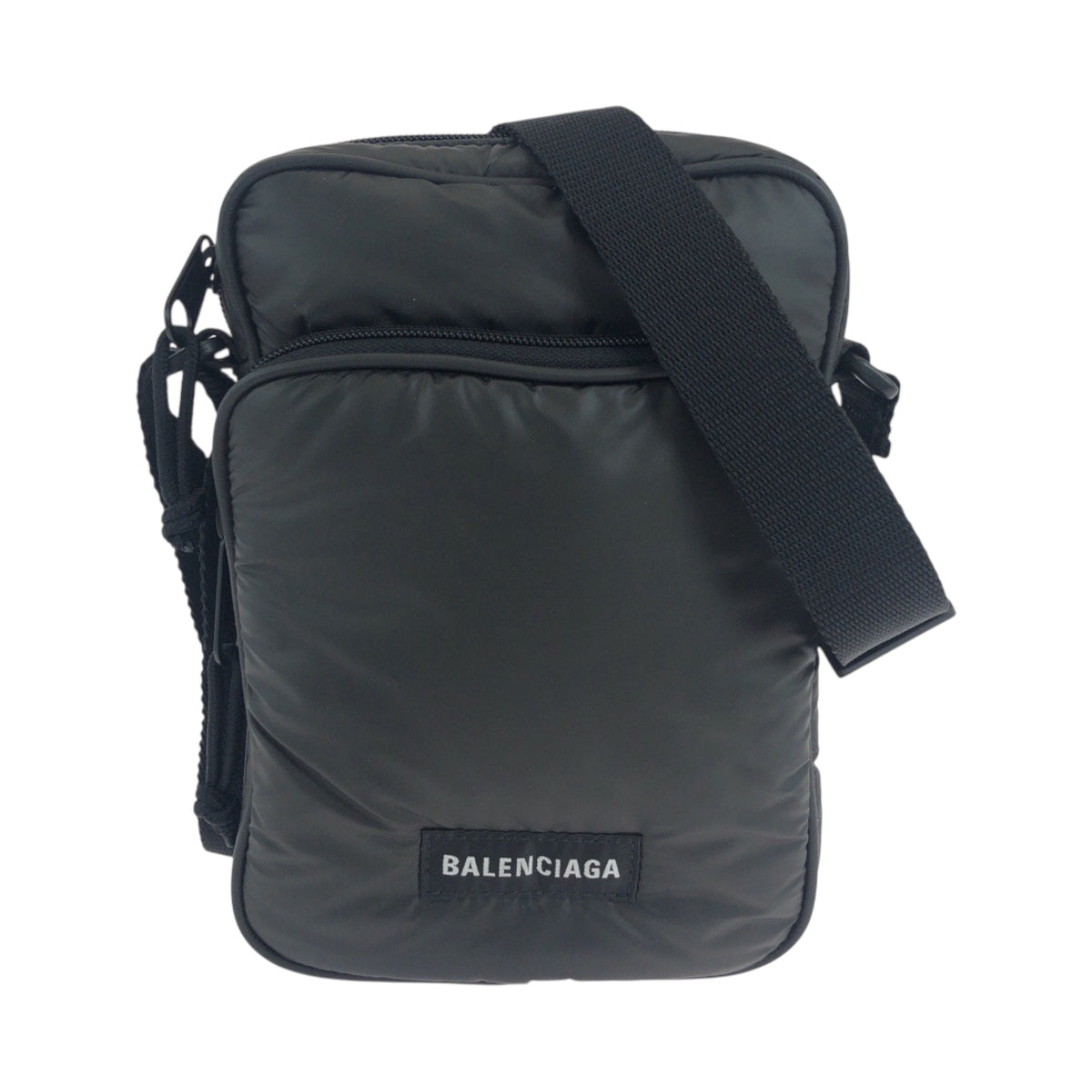 BALENCIAGA Shoulder Bag 719036 1000 Nylon Black Black Metal Shoulder Bag pochette logo mens