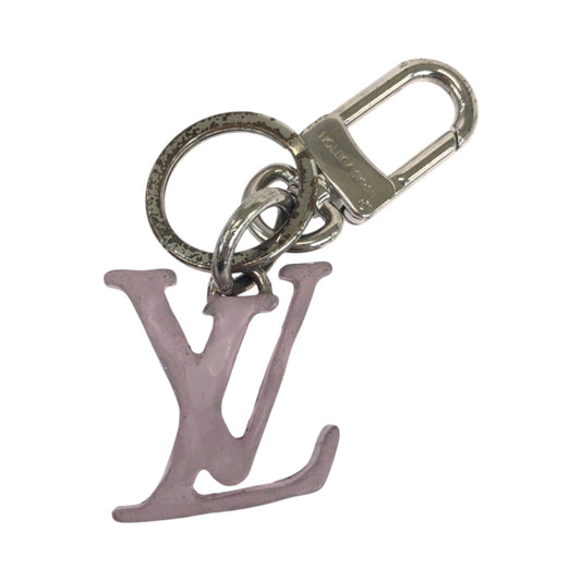 LOUIS VUITTON key ring MP2615 Stainless Steel Pink SilverMetal key ring Portocre LV shape Women