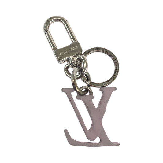 LOUIS VUITTON key ring MP2615 Stainless Steel Pink SilverMetal key ring Portocre LV shape Women
