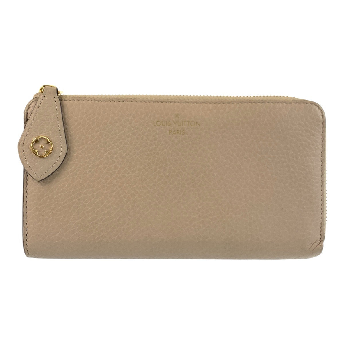 LOUIS VUITTON Long Wallet Purse M63104 leather Greige Gold Metal Long Wallet Purse Portefeuille comet Women