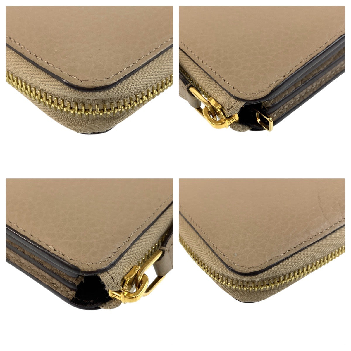 LOUIS VUITTON Long Wallet Purse M63104 leather Greige Gold Metal Long Wallet Purse Portefeuille comet Women