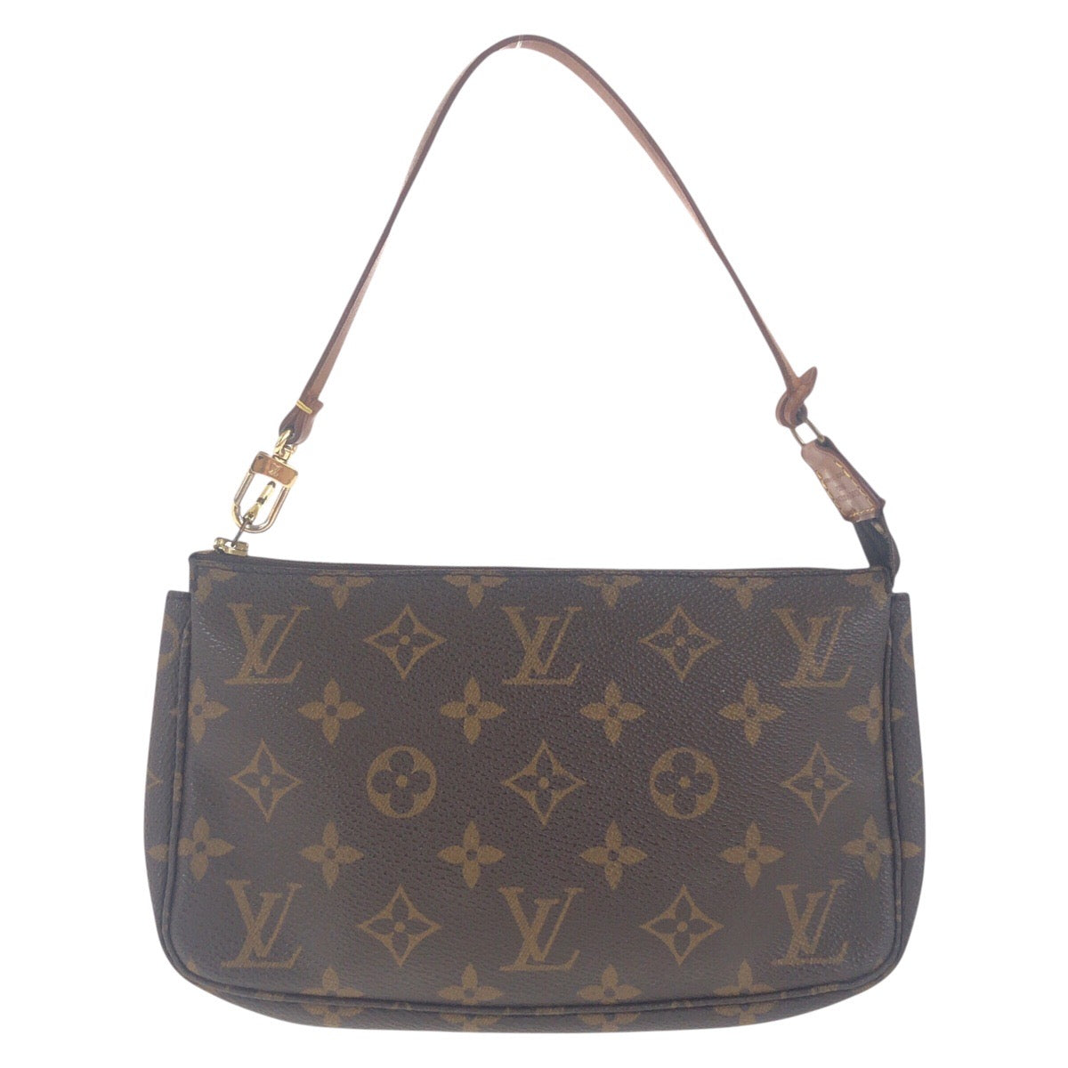 LOUIS VUITTON Handbag M51980 PVC Brown Gold Metal Handbag accessory pouch Monogram Pochette Accessoires Women