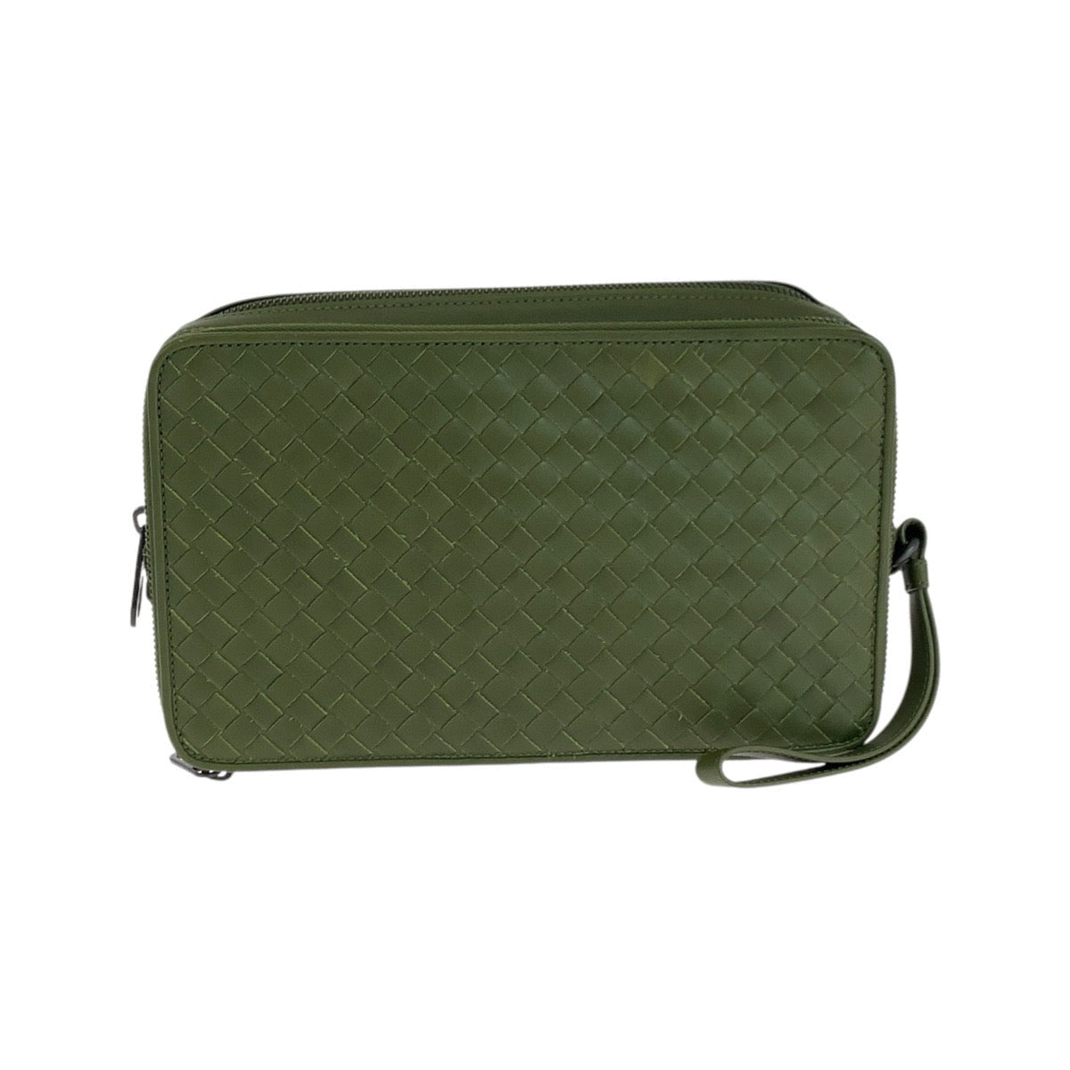 BOTTEGAVENETA business bag B03042366U leather Khaki Green business bag clutch bag INTRECCIATO mens