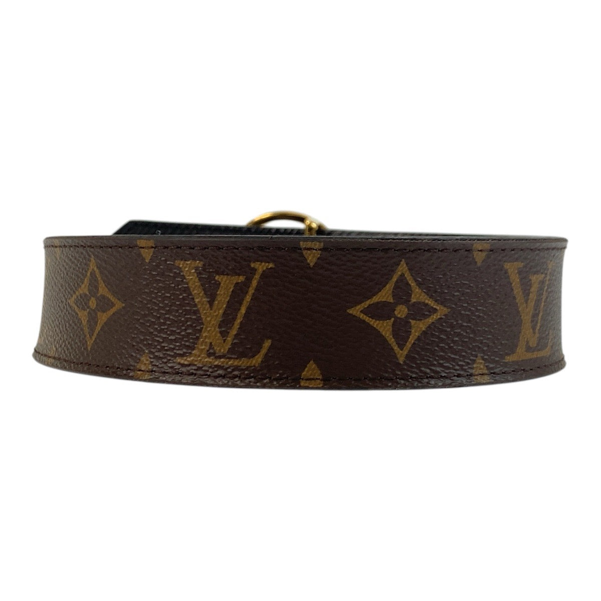 LOUIS VUITTON belt M9935 PVC Brown black Monogram epi Suntur LV Circle 32