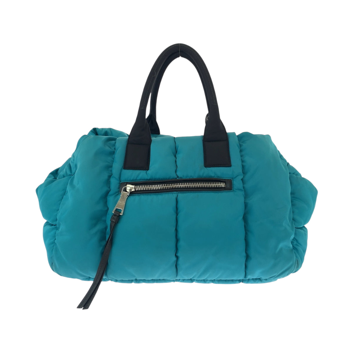 PRADA Shoulder Bag BN2635 Nylon Turquoise Black SilverMetal Test Bomber Triangle With logo