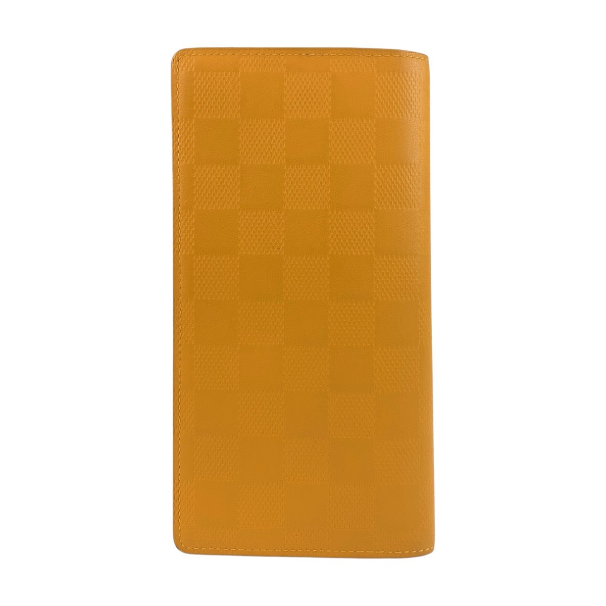 LOUIS VUITTON Long Wallet Purse N63146 leather Solar Yellow SilverMetal Long Wallet Purse Damier Anfini Portefeuille Braza mens